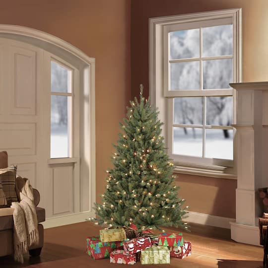 4.5ft. Pre-Lit Fraser Fir Artificial Christmas Tree, Clear Lights